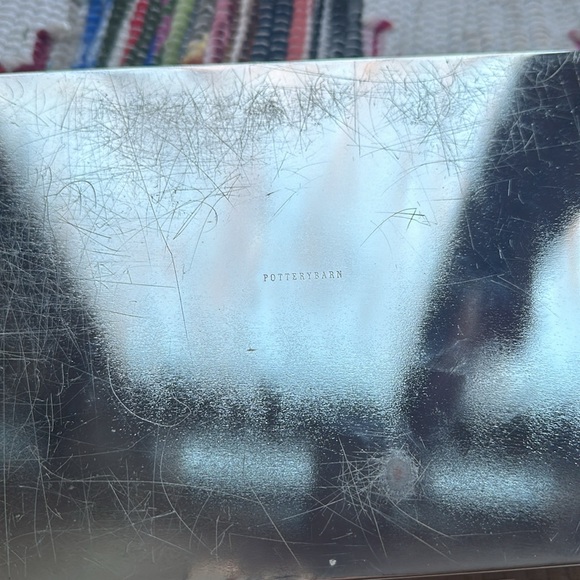 “L” monogram vintage Pottery Barn silver plated jewelry box custom gift - Picture 9 of 9